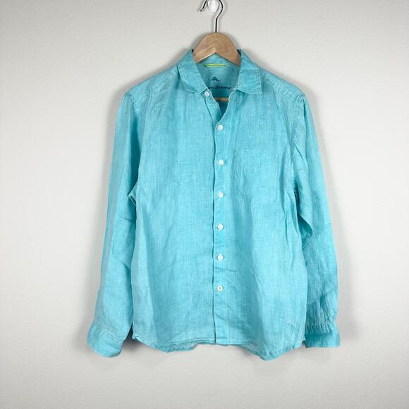 Tommy Bahama Men’s The Lawn Chair Linen Button Down Shirt Small EUC - Picture 2 of 6